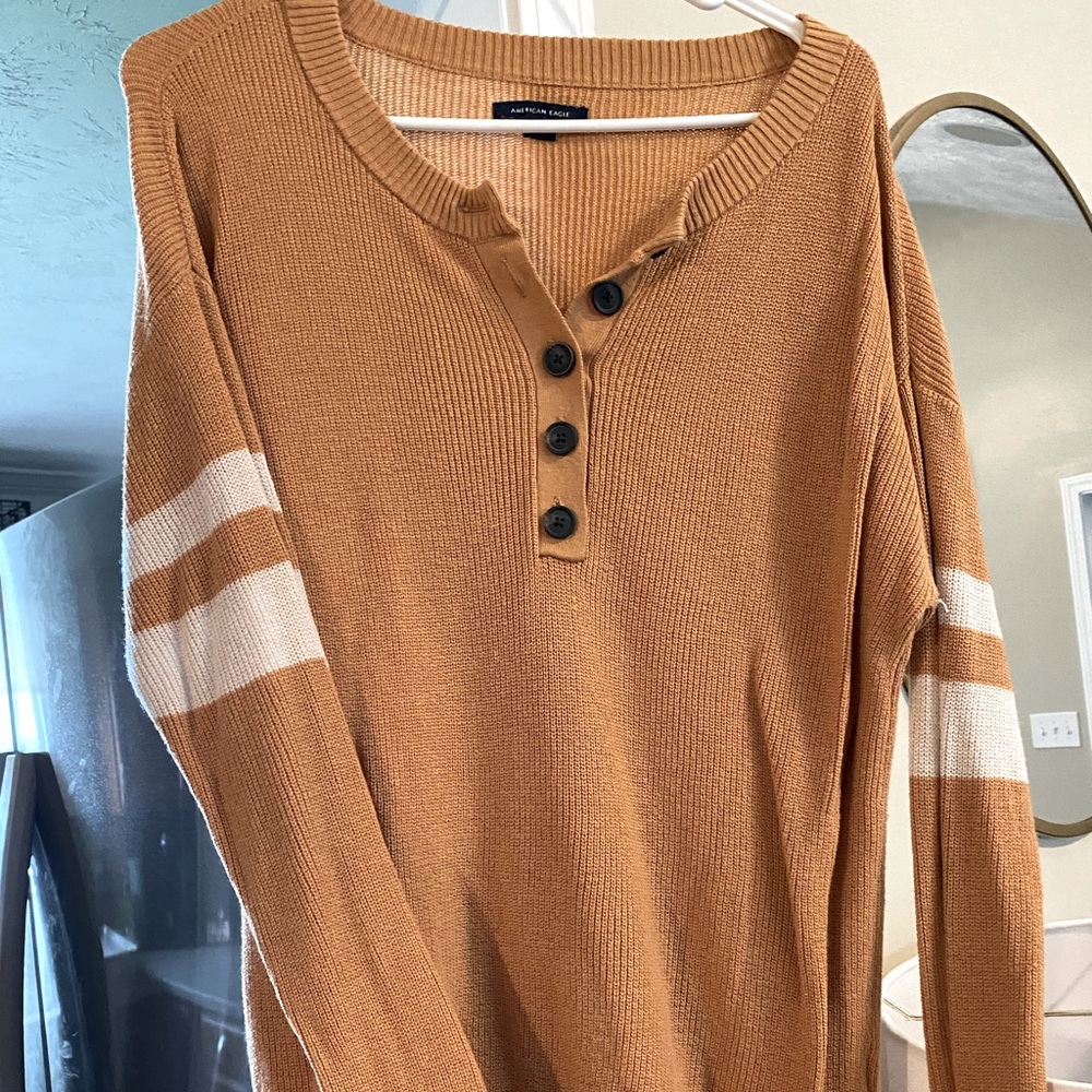 Mustard university pullover